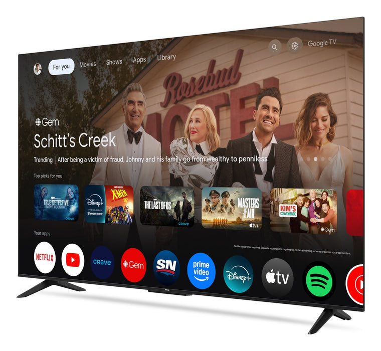 Téléviseur intelligent TCL S41K UHD 4K de 55 po avec Google TVMC