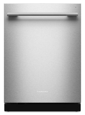 Lave-vaisselle KitchenAid de 24 po et de 44 dBA avec troisième panier 360° Max JetsMC - acier inoxydable avec fini PrintShieldMC - KDTS624SPS
