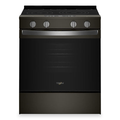 Whirlpool 30" 5.3 Cu. Ft. Electric Range with Air Cooking – Black on Stainless - YWSES5030SV | Cuisinière électrique Whirlpool de 5,3 pi³ et de 30 po avec cuisson à air - noire sur acier inoxydable - YWSES5030SV