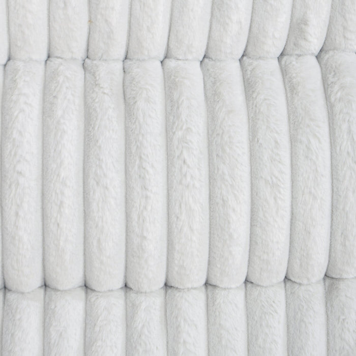 Sofa inclinable Bryson de 82,5 po en tissu de fausse fourrure - gris brume