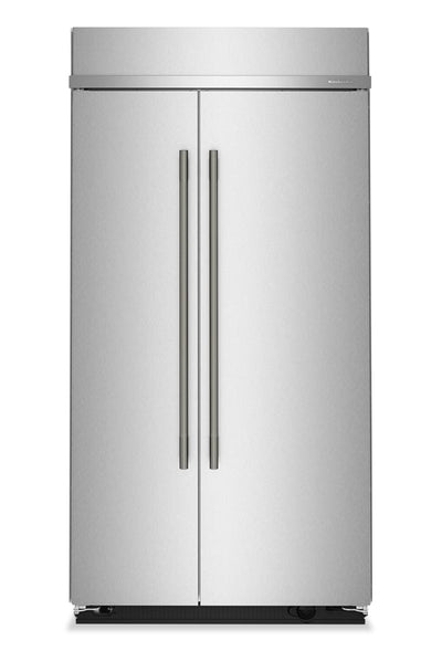 Kitchenaid 42" 25.5 Cu. Ft. Built-In Side-by-Side Refrigerator – Stainless Steel - KBSN742SPS | Réfrigérateur encastré KitchenAid de 25,5 pi3 et de 42 po à compartiments juxtaposés - acier inoxydable - KBSN742SPS