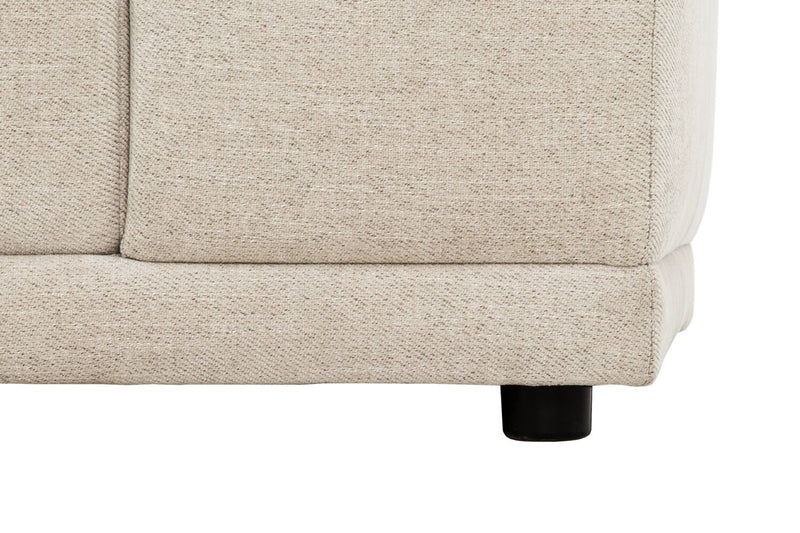 Sofa sectionnel modulaire Oaklyn 5 pièces en tissu avec coussins de siège capitonnés - beige