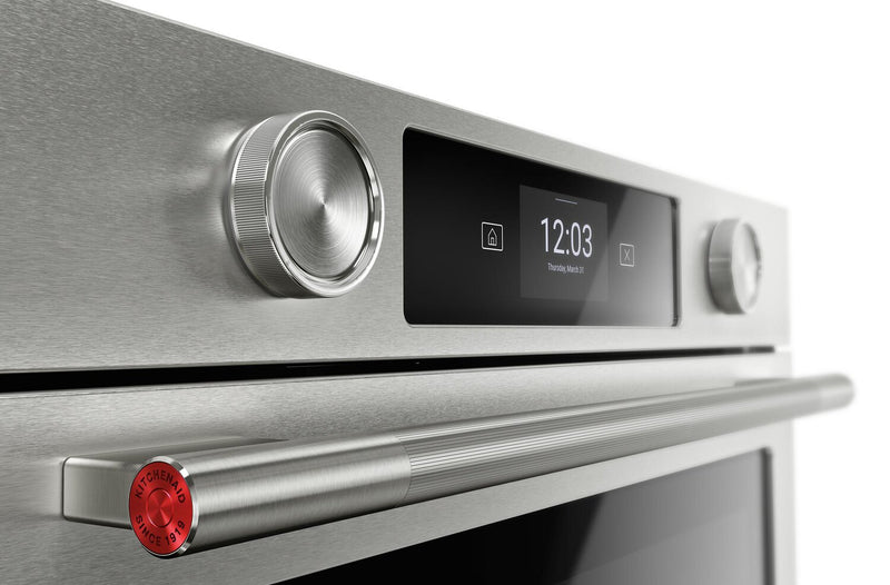 Four mural simple électrique intelligent KitchenAid de 30 po - acier inoxydable PrintShieldMC - KOES730SPS
