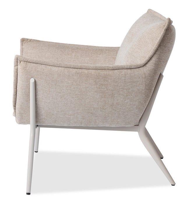 Fauteuil d’appoint Tori de 32,68 po en tissu avec armature en métal - sable