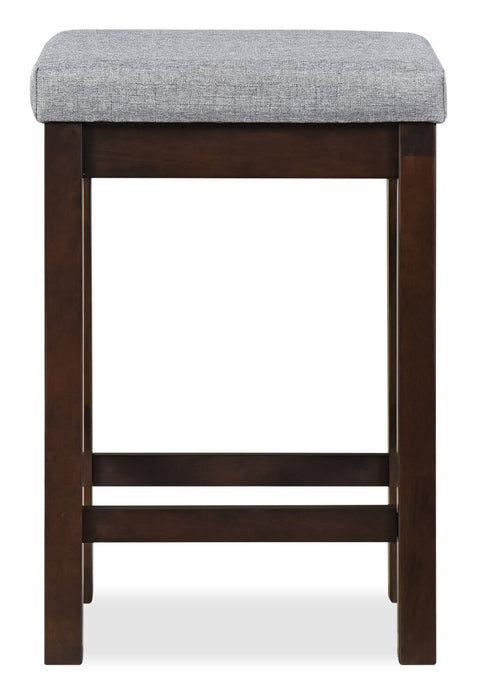 Table de salon moderne Noah de 60 po avec 3 tabourets de hauteur comptoir et ports USB - espresso