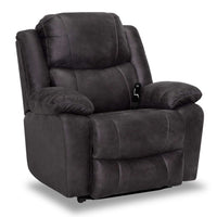  Fauteuil berçant à inclinaison électrique Finlee de 46 po en tissu - gris ardoise