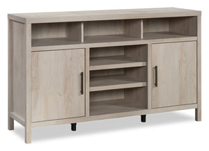 Meuble pour téléviseur traditionnel Wyatt de 59,29 po avec rangement pour téléviseurs jusqu’à 65 po - marron blanchi