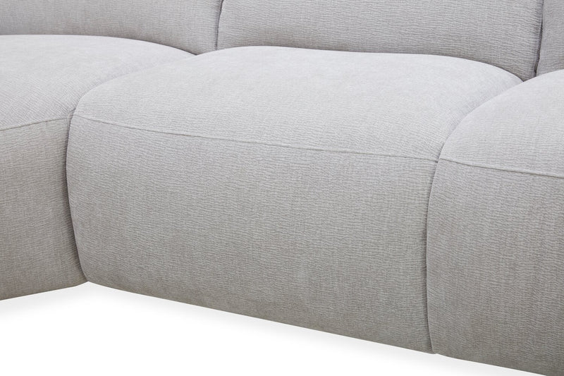 Sofa sectionnel de gauche à inclinaison électrique Presidio 6 pièces - poudre