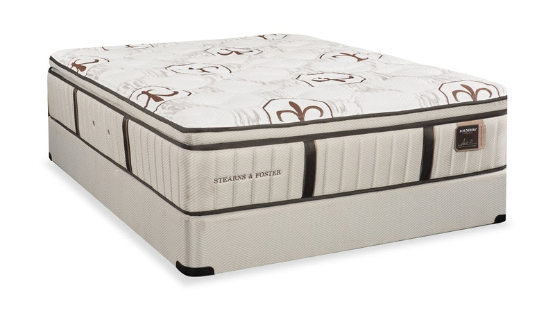 Ensemble matelas moyen luxueux à plateau-coussin Burnley de Stearns & Foster pour lit double