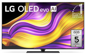 Téléviseur intelligent DELO evo LG G5 IA 4K de 55 po avec base