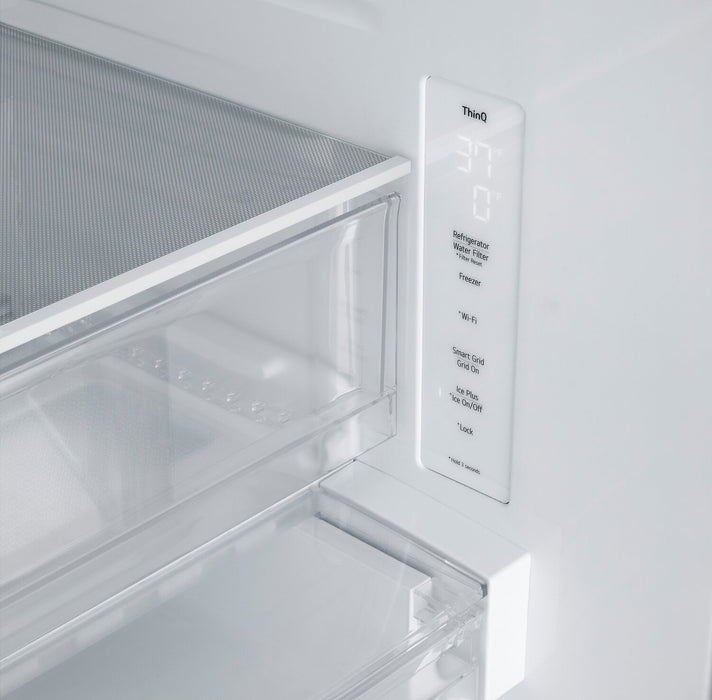 Réfrigérateur LG de 20 pi³ et de 33 po à portes françaises de profondeur comptoir MAXMC - acier inoxydable Smudge-ProofMD - LF20C6330S