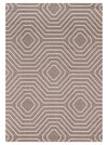 Carpette Suri géométrique 6 pi 7 po x 9 pi 6 po - brune