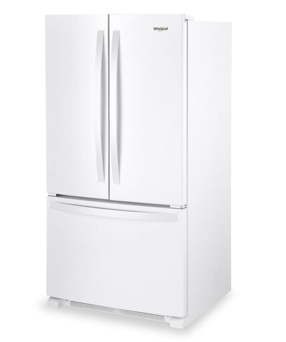 Réfrigérateur Whirlpool de 36 po et de 25,2 pi³ à portes françaises - blanc - WRFF3036RW