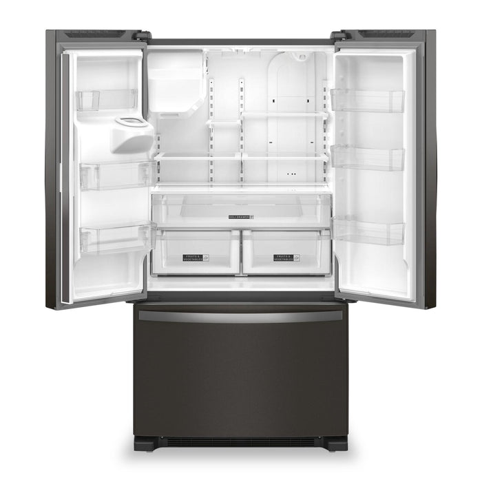 Réfrigérateur Whirlpool de 36 po et de 25 pi³ à portes françaises avec distributeur d’eau et de glaçons - WRFF3436RV