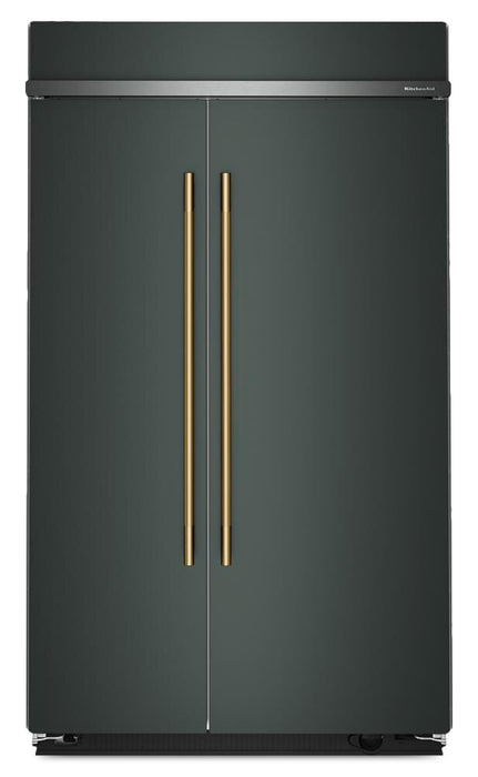 Réfrigérateur encastré KitchenAid de 29,4 pi3 et de 48 po à compartiments juxtaposés - genièvre - KBSN748SJP