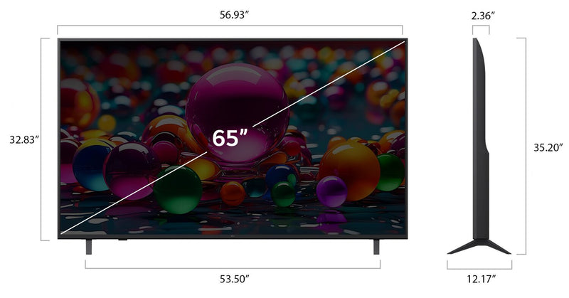 Téléviseur intelligent LG UA7000 UHD 4K de 65 po avec webOS (65UA7000PUB.ACC) - modèle 2025