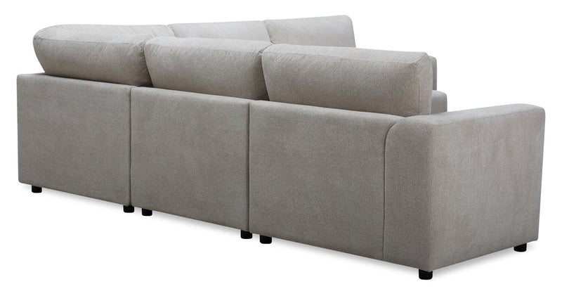 Sofa sectionnel modulaire Voyage 5 pièces en tissu avec coussins de dossier amovibles - taupe