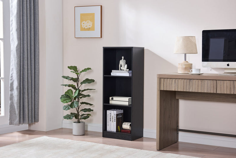 Bibliothèque William de 15,75 po à 2 tablettes - noire