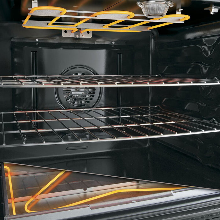 Cuisinière électrique intelligente GE de 30 po - acier inoxydable résistant aux traces de doigts - PCB900YVFS