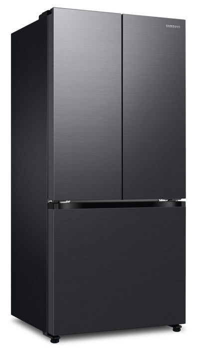 Réfrigérateur Samsung de 17,5 pi³ et de 33 po à portes françaises de profondeur Comptoir - noir caviar matté - RF18A5101MT/AA