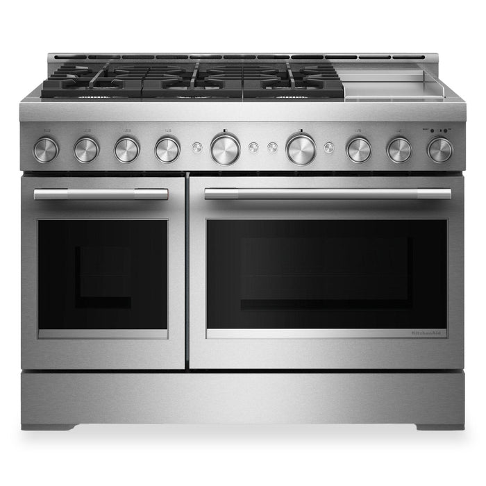 Cuisinière à gaz KitchenAid de 6,3 pi³ de style commercial à 6 brûleurs - acier inoxydable - KFGD948SSS