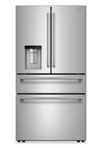 Maytag 36" 29 Cu. Ft. French Door Refrigerator - Stainless Steel - MRMF5436TZ | Réfrigérateur Maytag de 29 pi³ à portes françaises de 36 po – acier inoxydable – MRMF5436TZ