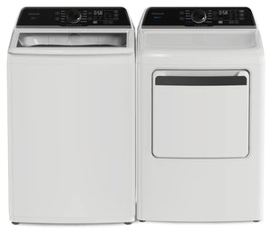 Laveuse à chargement par le haut de 5,1 pi³ et sécheuse électrique de 7 pi³ de Frigidaire - blanches