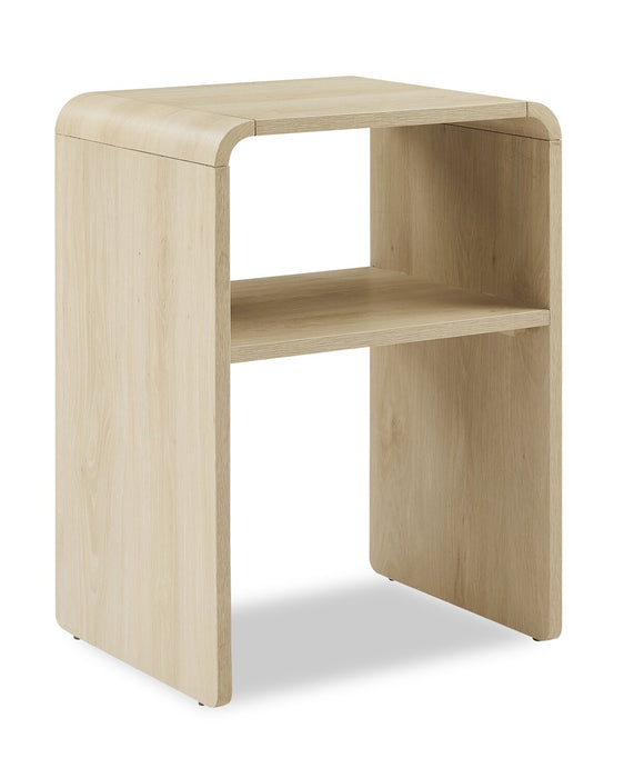 Table de nuit Odin de 18 po (l) x 25,75 po (H) avec tablette de rangement - naturelle