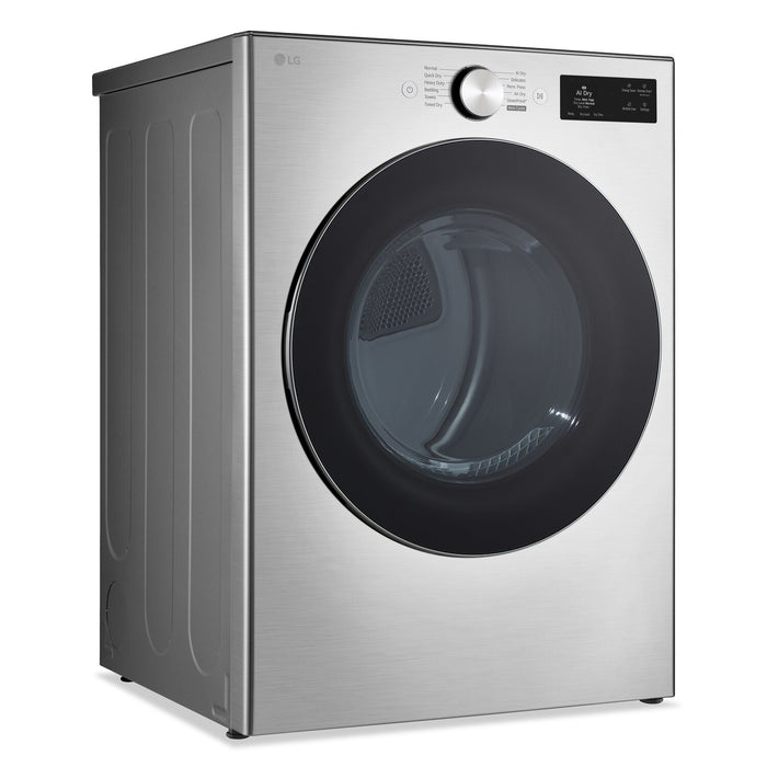Sécheuse à gaz intelligente LG à chargement frontal de 7,4 pi3 avec AI Sensor DryMC - acier graphite - DLGX5801V