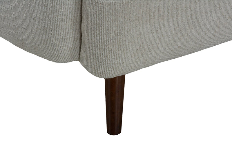 Causeuse Sadie de 63 po en tissu avec pattes en hévéa - beige