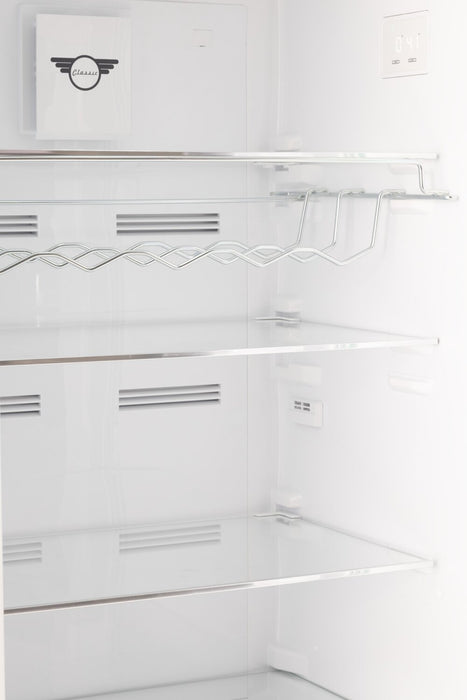 Réfrigérateur Classic Rétro d’Unique de 24 po et de 11 pi3 à congélateur supérieur - blanc guimauve - UNQ-310L W TM