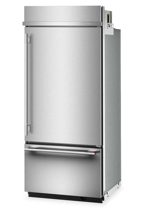 Réfrigérateur encastré KitchenAid de 20,8 pi³ et de 36 po à congélateur inférieur - acier inoxydable PrintShieldMC - KBBR336SPS