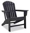 Chaise Adirondack Bask pour la terrasse à l’extérieur, plastique haute densité, résistant aux rayons UV et aux intempéries - noire
