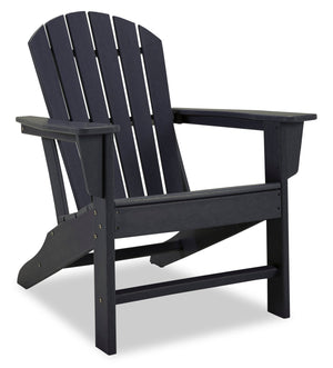 Chaise Adirondack Bask pour la terrasse à l’extérieur, plastique haute densité, résistant aux rayons UV et aux intempéries - noire