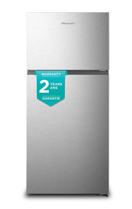 Réfrigérateur Hisense de 18 pi³ et de 30 po à congélateur supérieur - acier inoxydable - RT18A2FID