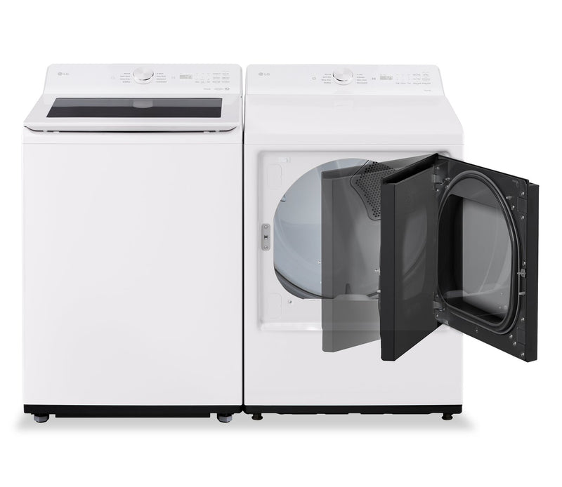 Laveuse intelligente à chargement par le haut LG 5,6 pi³ avec EasyUnload et sécheuse électrique LG 7,3 pi³ avec détection IA 