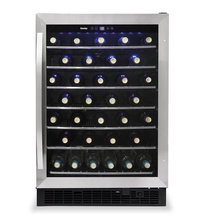 Refroidisseur à vin encastré Danby, de 5,7 pi³ pour 60 bouteilles - acier inoxydable - DWC057A1BSS