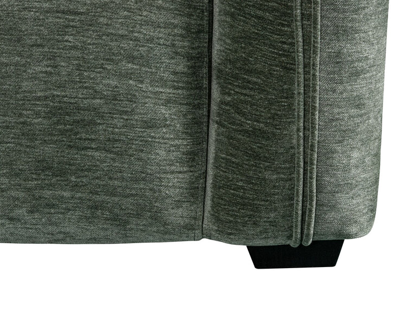 Sofa sectionnel Reflect 3 pièces en tissu de chenille avec coussins de dossier réversibles - vert