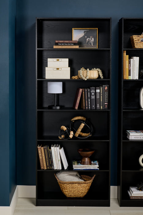 Bibliothèque William de 31,5 po à 6 tablettes - noire