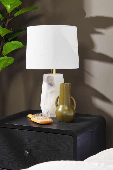 Lampe de table moderne Sofia de 20 po en pierre - albâtre naturel