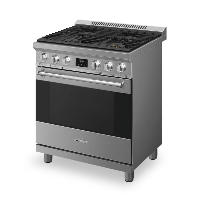 Cuisinière professionnelle à gaz Smeg de 4,6 pi3 - SPR30UGGX