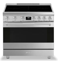 Cuisinière professionnelle à induction Smeg de 4,6 pi3 - SPR36UIMX