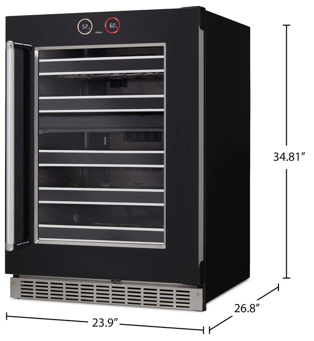 Refroidisseur à vin Reserve de Silhouette de 5 pi3 et de 23,9 po à 1 porte - noir - SRVWC050R