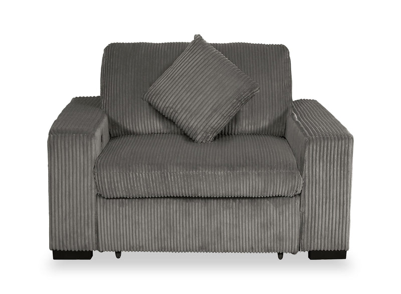 Fauteuil Stratus de 59 po en tissu de fausse fourrure avec fauteuil ...