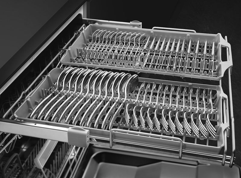 Lave-vaisselle Smeg rétro avec commandes sur le dessus - STU2FABWH2