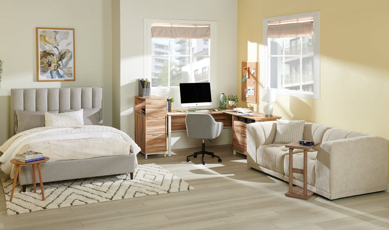 Chaise de bureau pivotante Stevie de 23 po à hauteur réglable - grise 