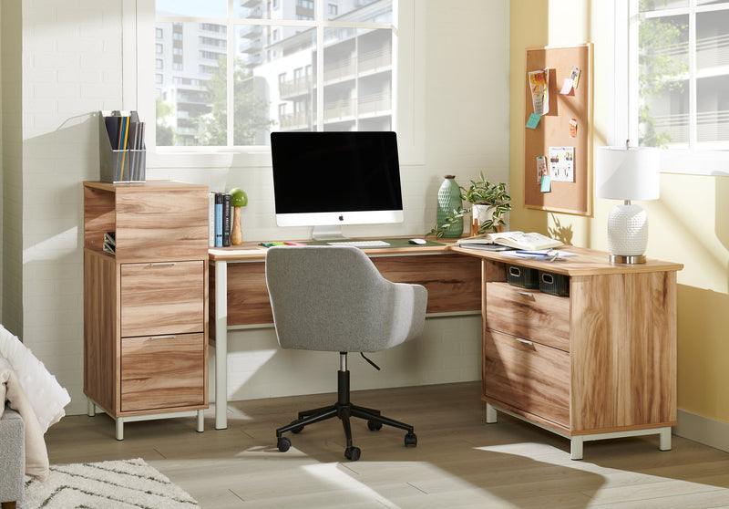 Chaise de bureau pivotante Stevie de 23 po à hauteur réglable - grise 