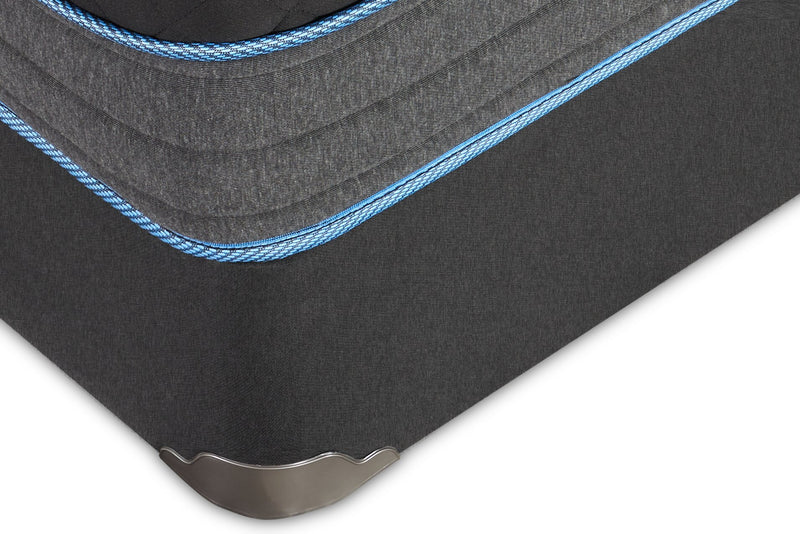 Ensemble sommier divisé à profil bas Springwall Advance pour grand lit - gris