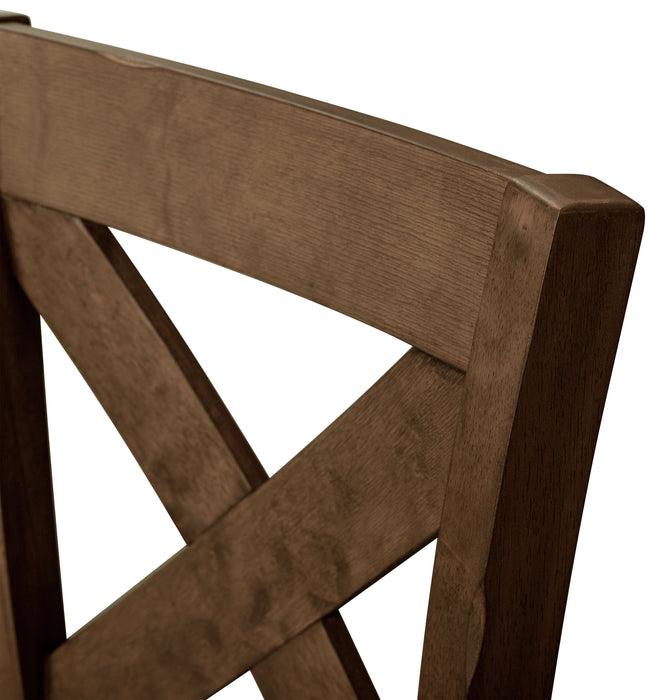 Ensemble de salle à manger Talia 5 pièces avec table, rallonge de 60 po à 78 po (L) et 4 chaises - gris-brun