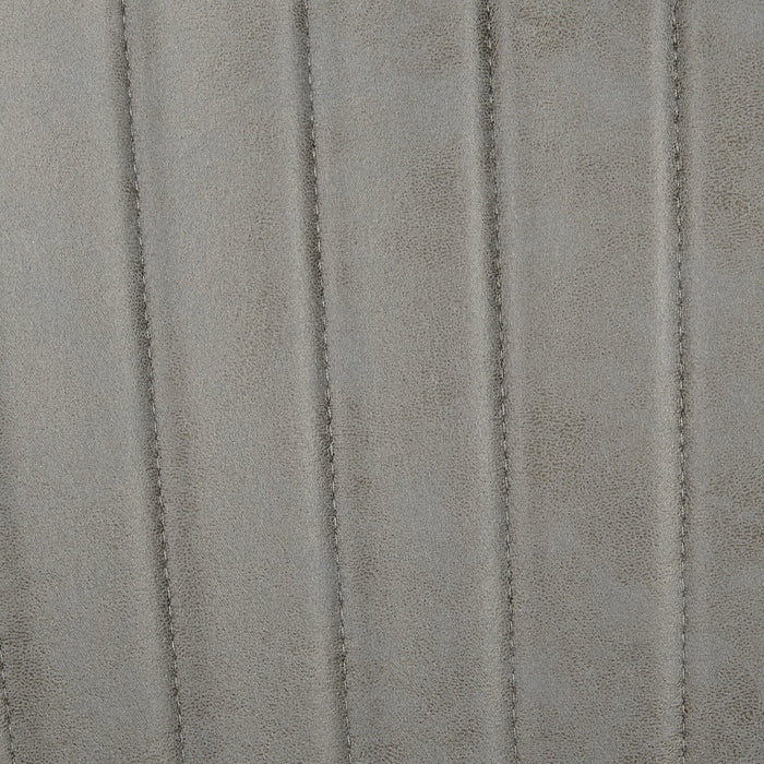 Chaise de salle à manger Tavo en tissu de microfibre de polyester et en métal - grise